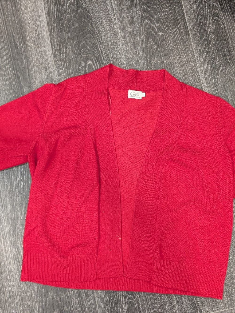 Cielo Women’s Bright Red Open-Front Cardigan